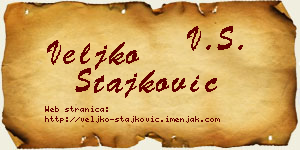 Veljko Stajković vizit kartica